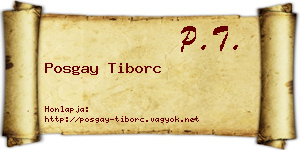 Posgay Tiborc névjegykártya